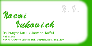 noemi vukovich business card